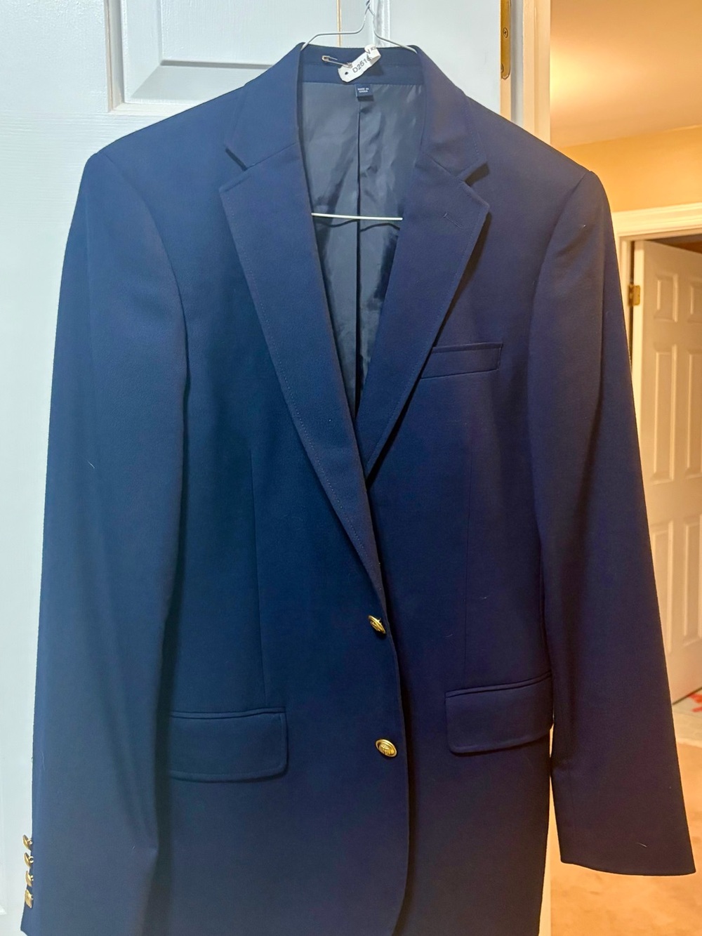 J. Crew Men's Navy Blazer with Gold Buttons